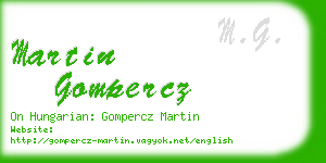 martin gompercz business card